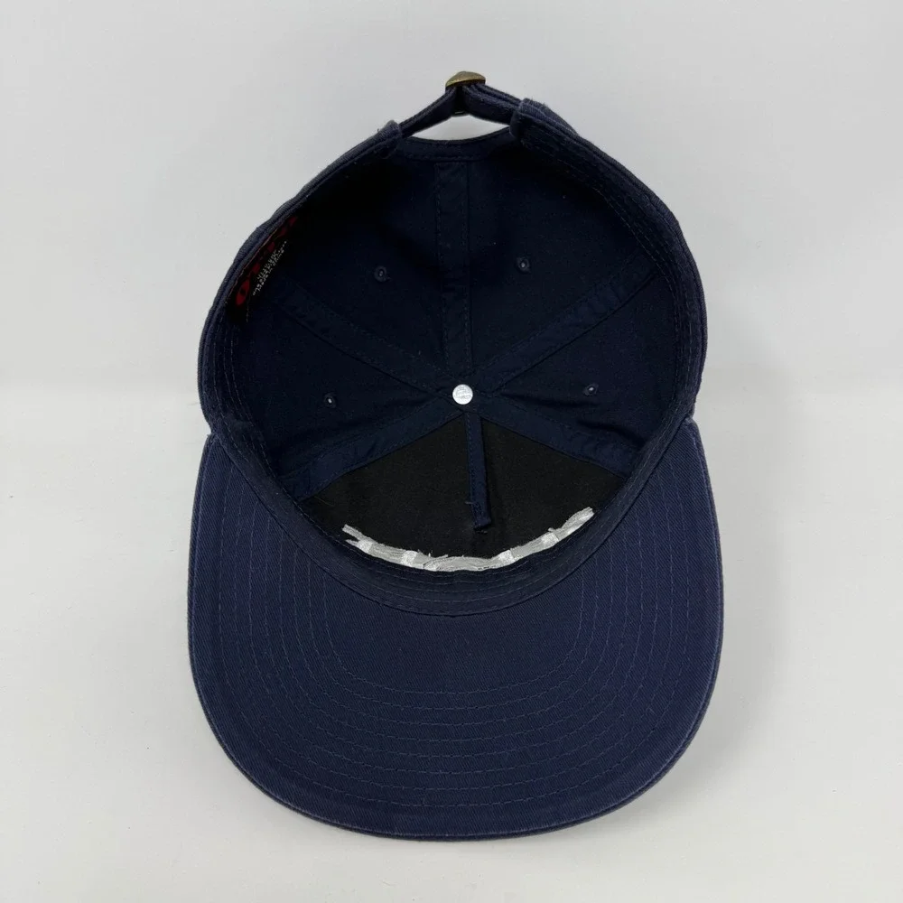 See See Motorcycle Racing Hat Mens Navy Blue Otto Cap 176-1315 Strapback Cotton